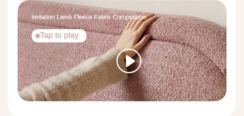 Fabric Pink Bed French Style