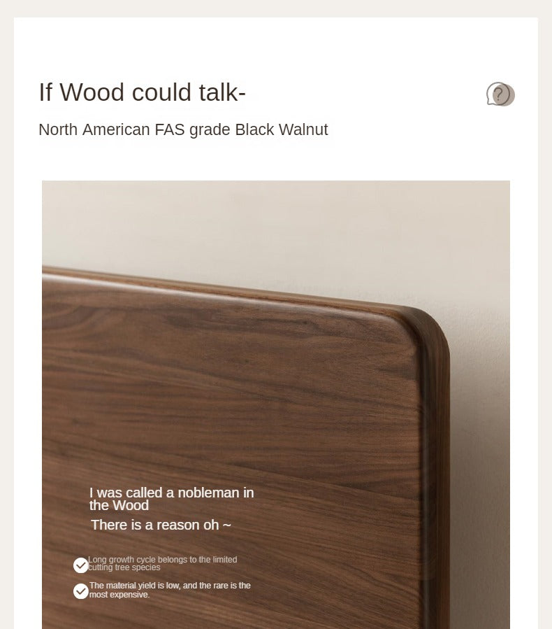 North American black walnut solid wood light luxury box bed