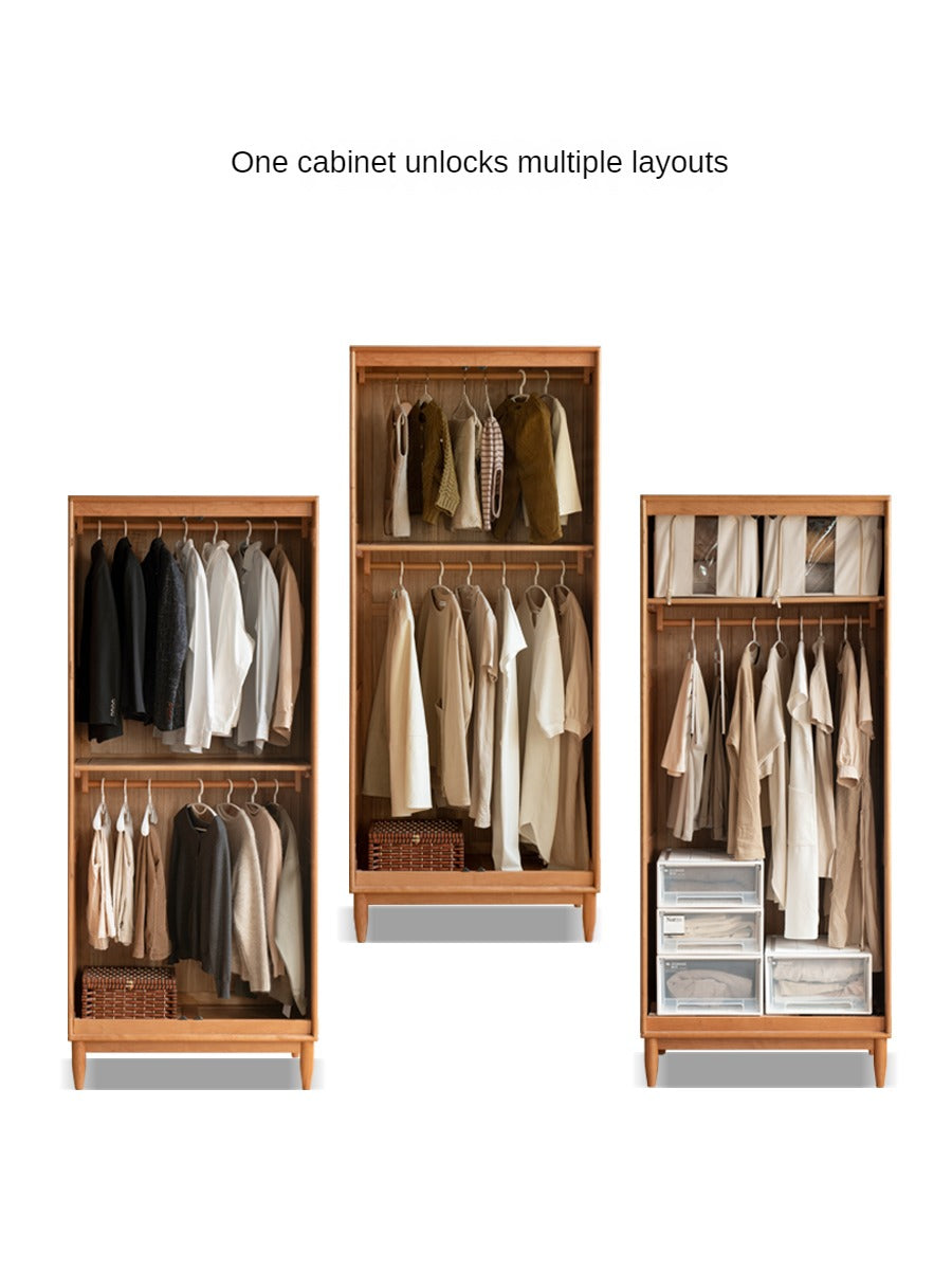 Cherry, Oak Solid Wood Fascinating Wardrobe.
