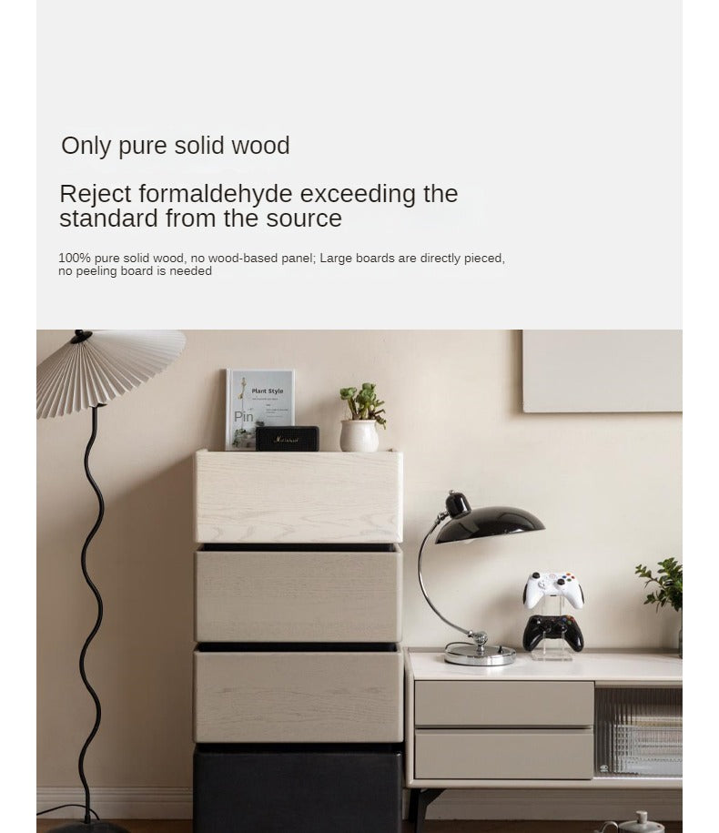 Oak Solid Wood Light Luxury Side Table