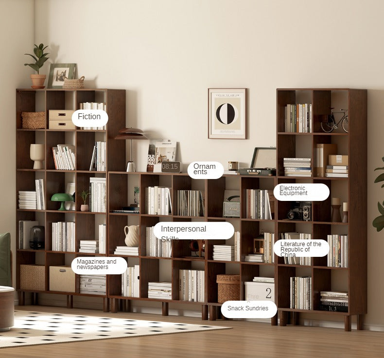 Oak, Beech Solid Wood Free Combination Bookshelf