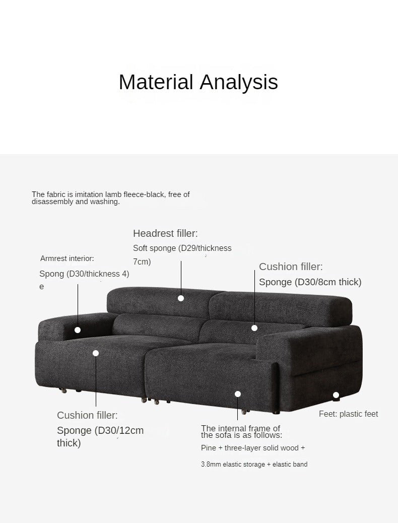 Electric Imitation Lamb Fleece Sofa Bed.
