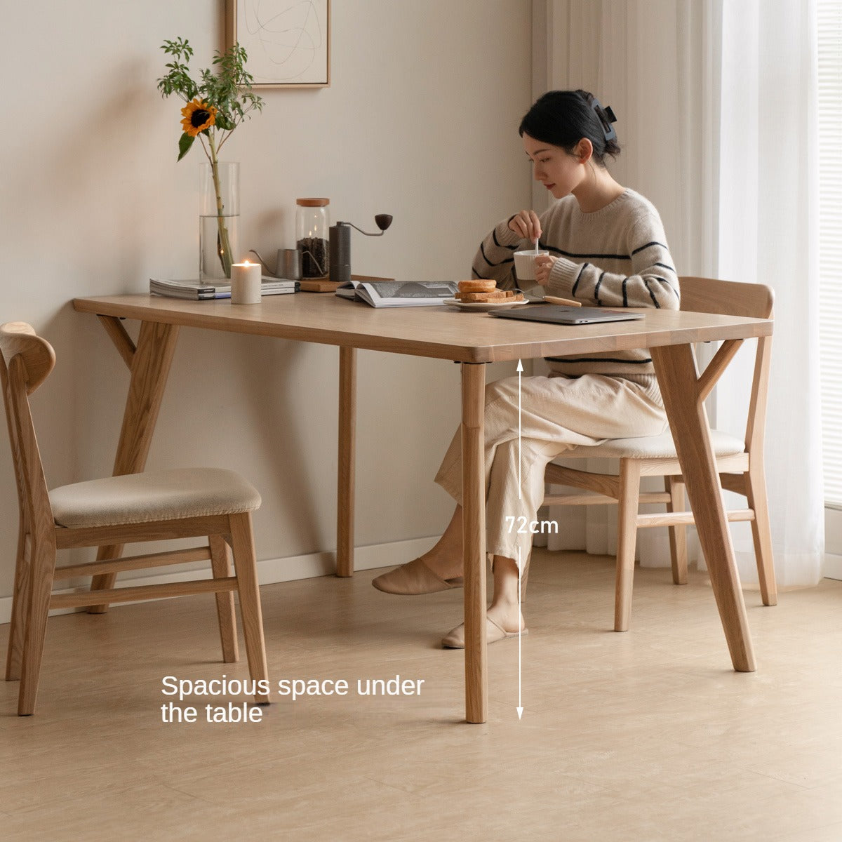 Ash Solid Wood Creative Dining Table