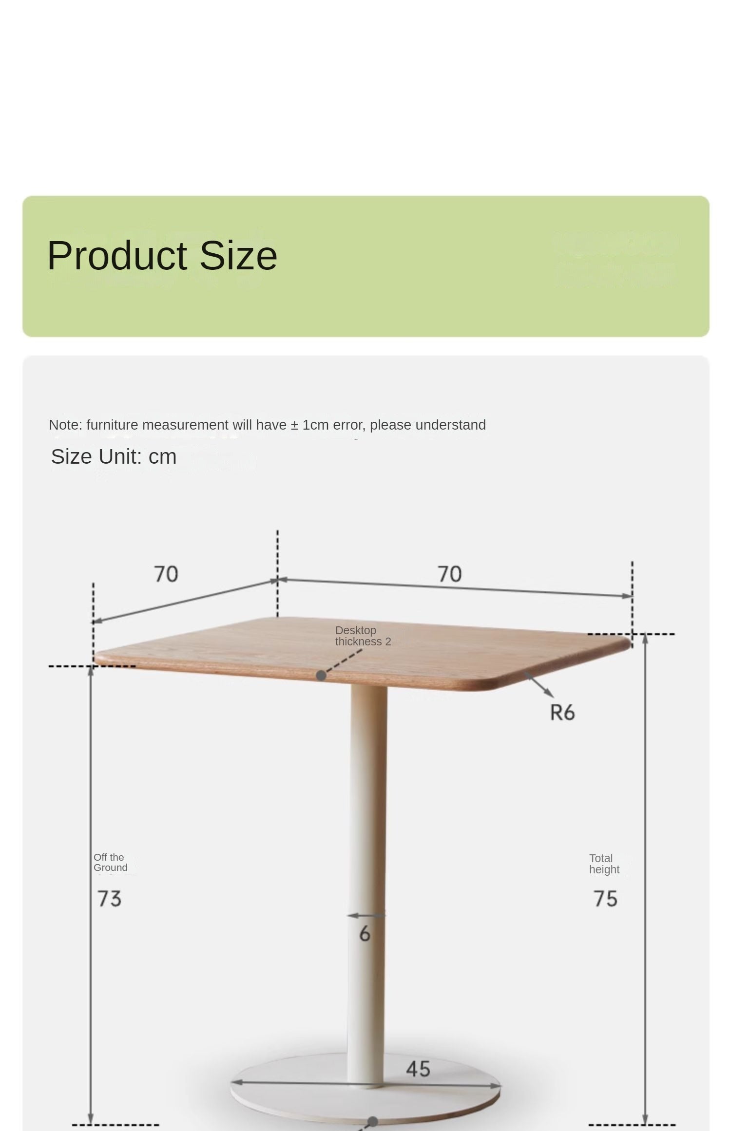 Oak Solid Wood Lifting Side Table