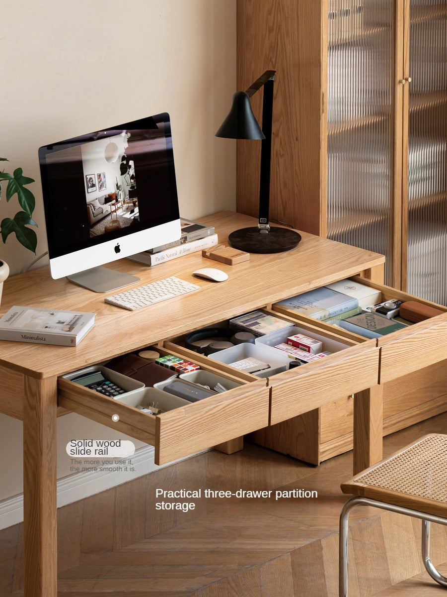 Oak, Beech Solid Wood Office Desk