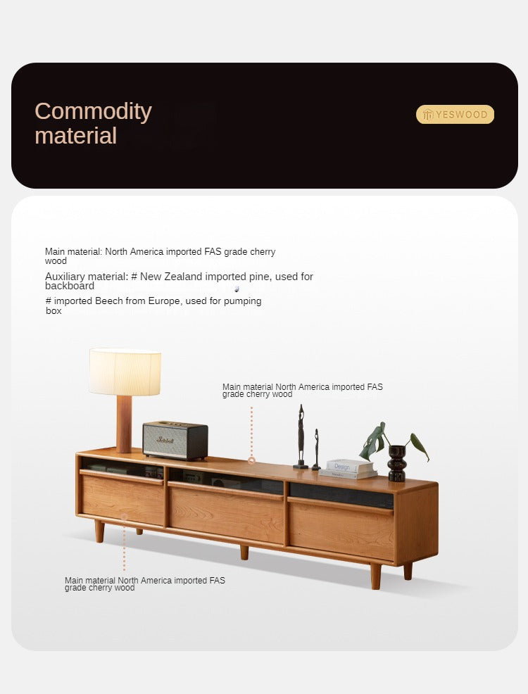 Cherry Solid Wood TV Cabinet.