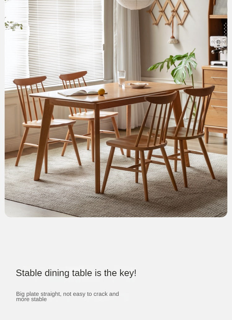 Oak Solid Wood Retractable Dining Table