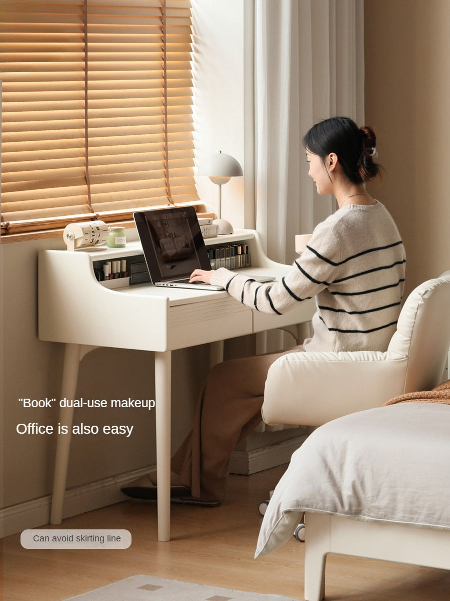 Solid RubberWood Cream Style Vanity Table.
