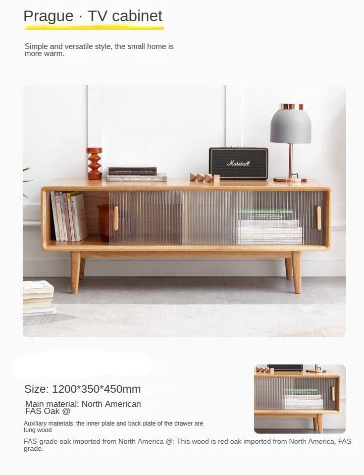Oak Solid Wood Various Styles TV Stand Small Size
