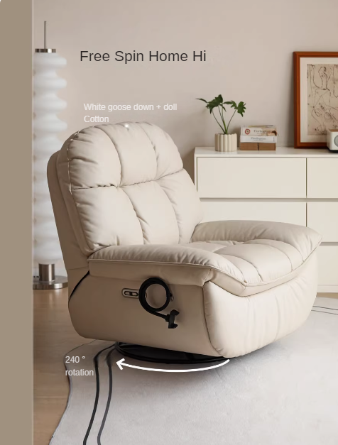 Electric Recliner Modern Casual Single Chair 240° rotation