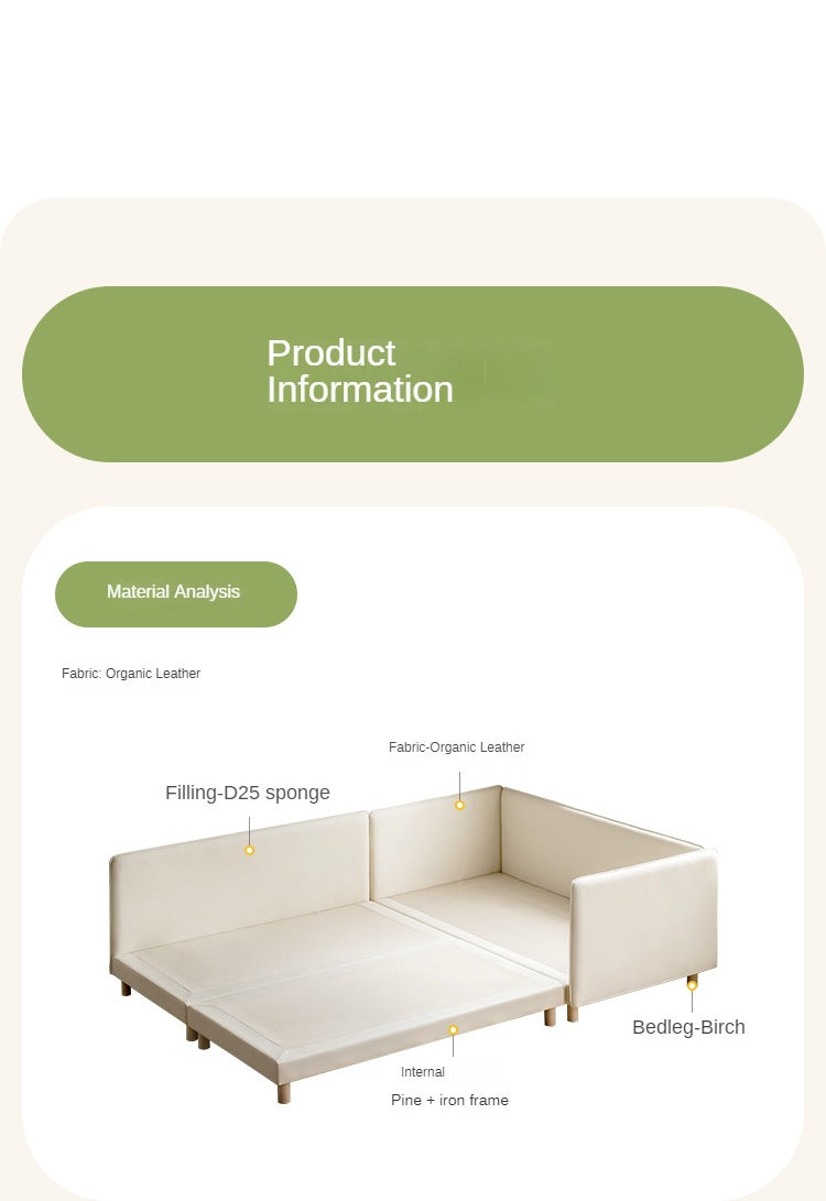 Floor Bed for toddler, kids Montessori beds,Children's bed/adult bed organic leather"