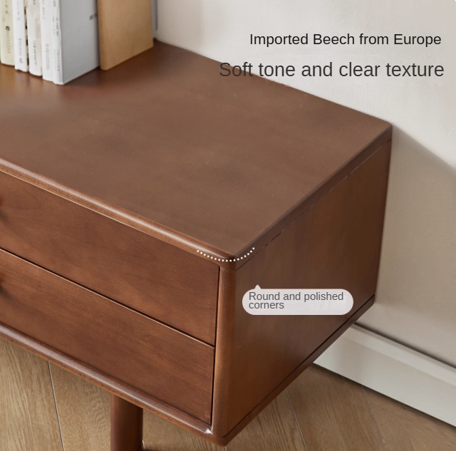 Beech Solid Wood Large TV Cabinet.