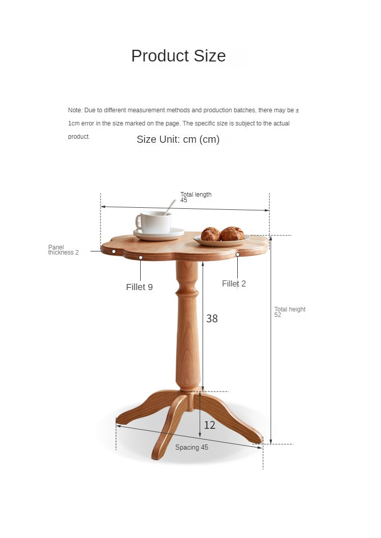 Cherry, Poplar Solid Wood Retro Side Table
