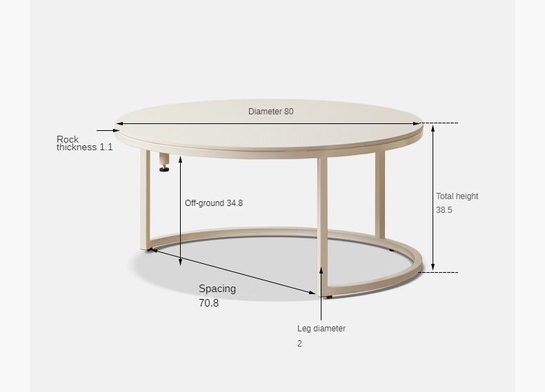 Ash Solid Wood Milk Oil Wind Combination Storage Rock Coffee Table.