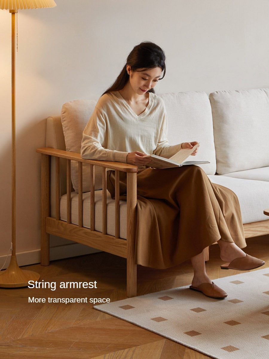 Oak Solid Wood Sofa Fabric.