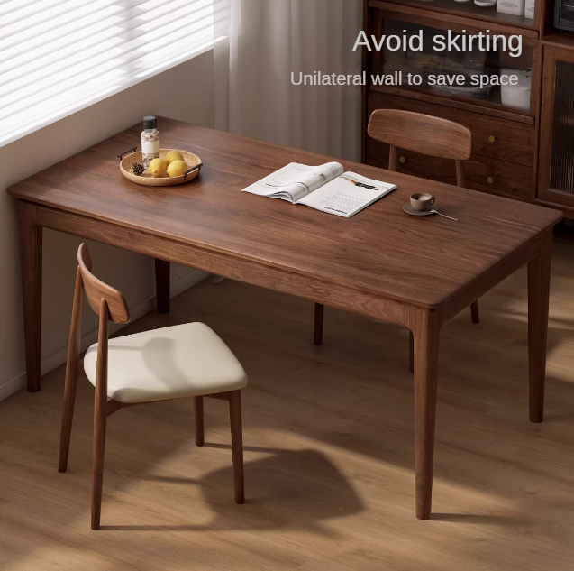 Black Walnut Solid Wood Rectangular Dining Table