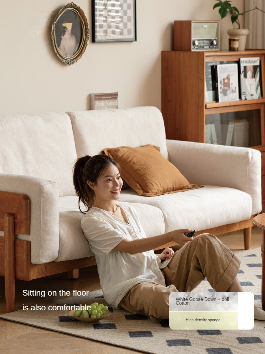 Cherry, Oak Solid Wood Antique Style Sofa.