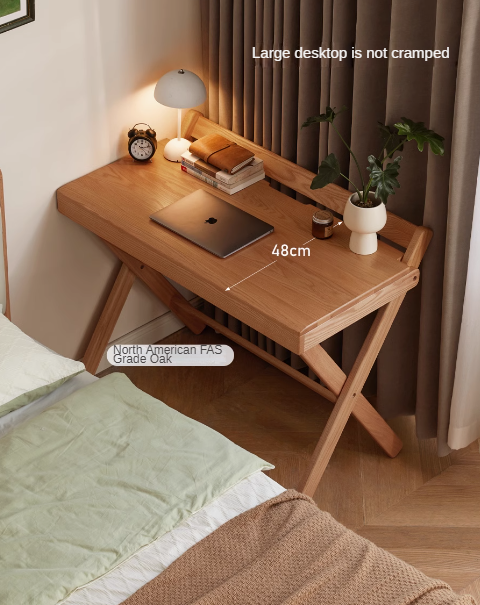 Oak solid wood modern folding table.