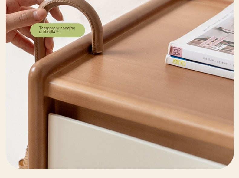 Solid Rubber Wood, Poplar Solid Wood Shoe Cabinet