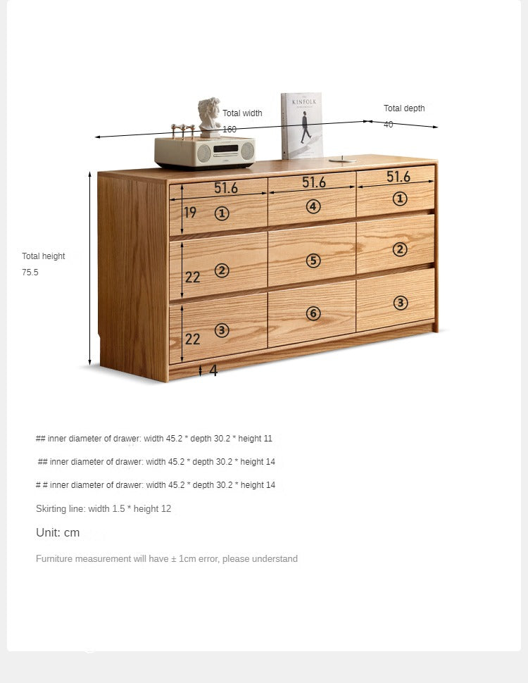 Oak, Black Walnut, Beech Solid Wood, Solid Rubberwood Storage Drawer