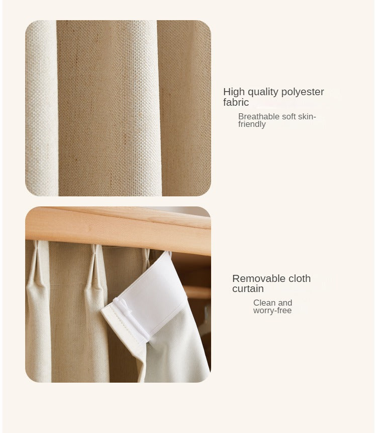 Beech, Rubber Solid Wood Children's Wardrobe,Combination Storage Cabinet