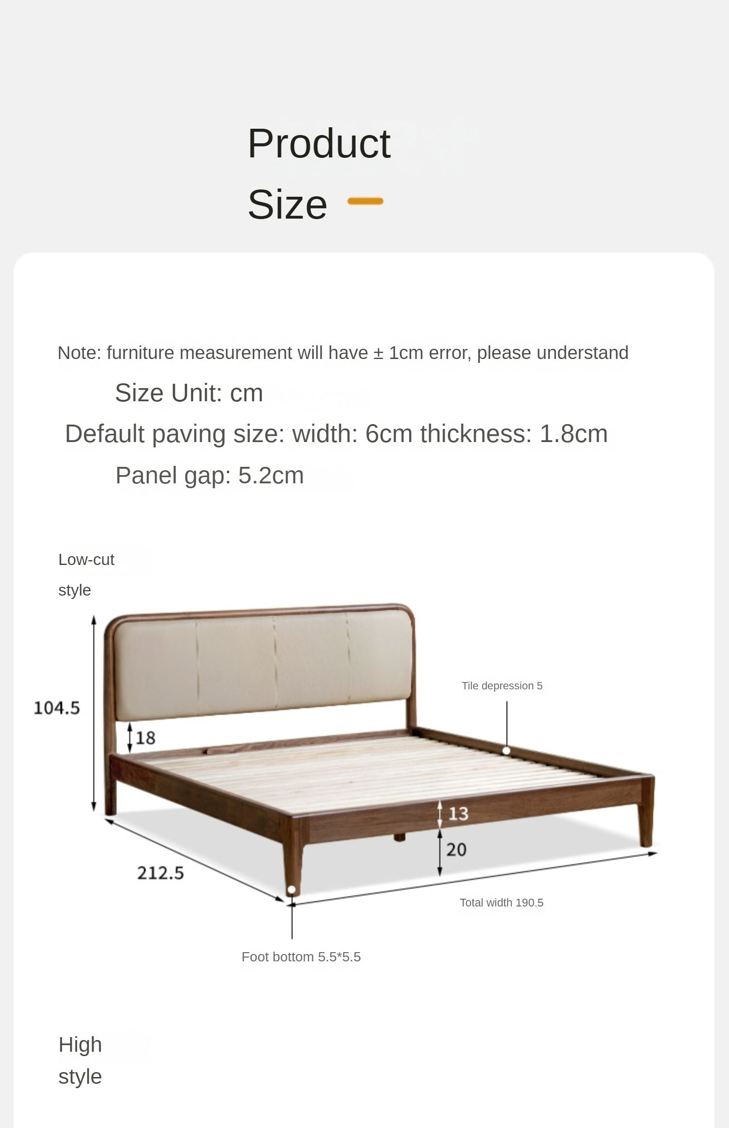 Black Walnut,Cherry Wood Cowhide Leather,Technical Cloth Bed