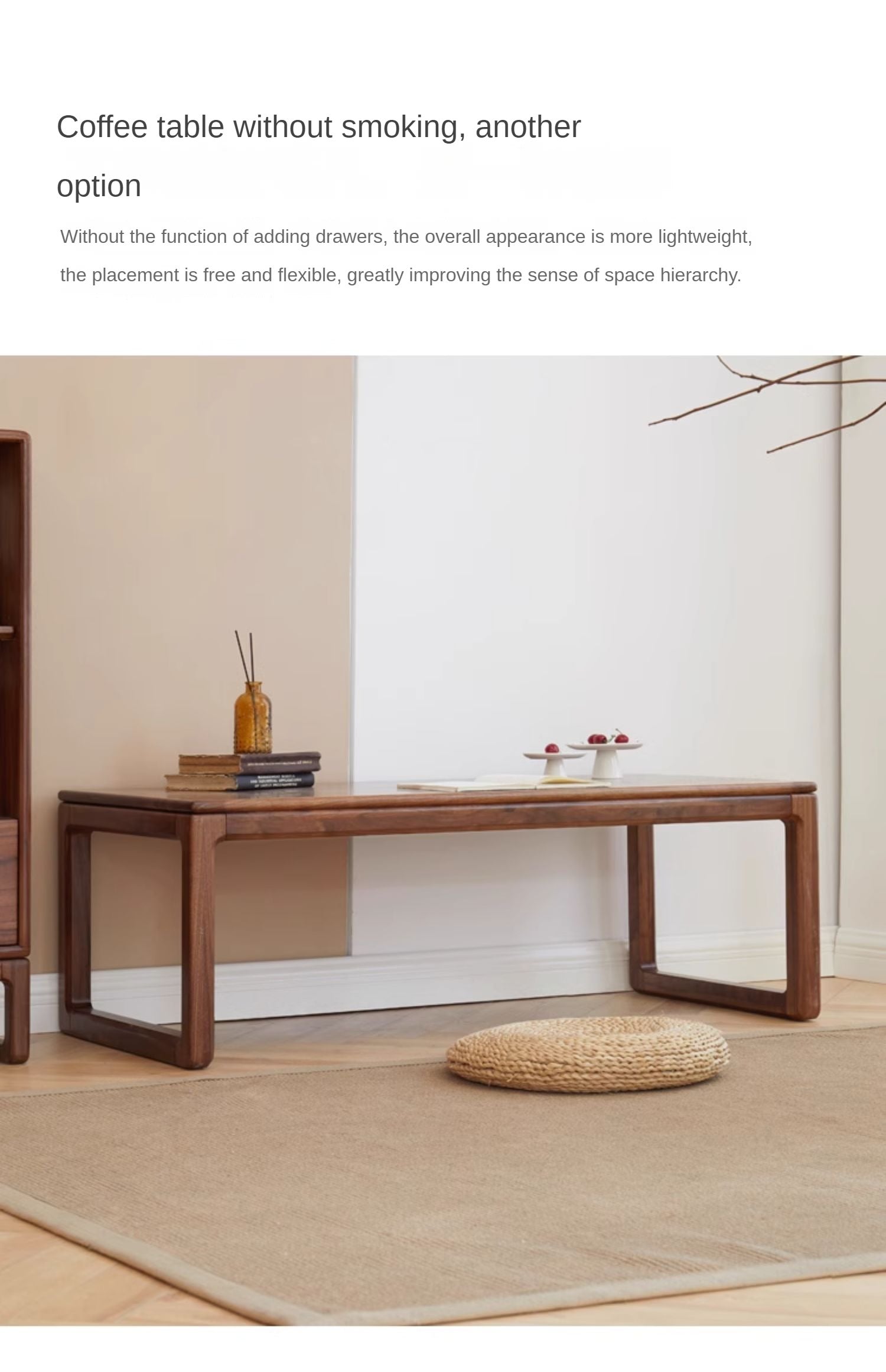 Ash, Black Walnut, Oak Solid Wood Coffee Table