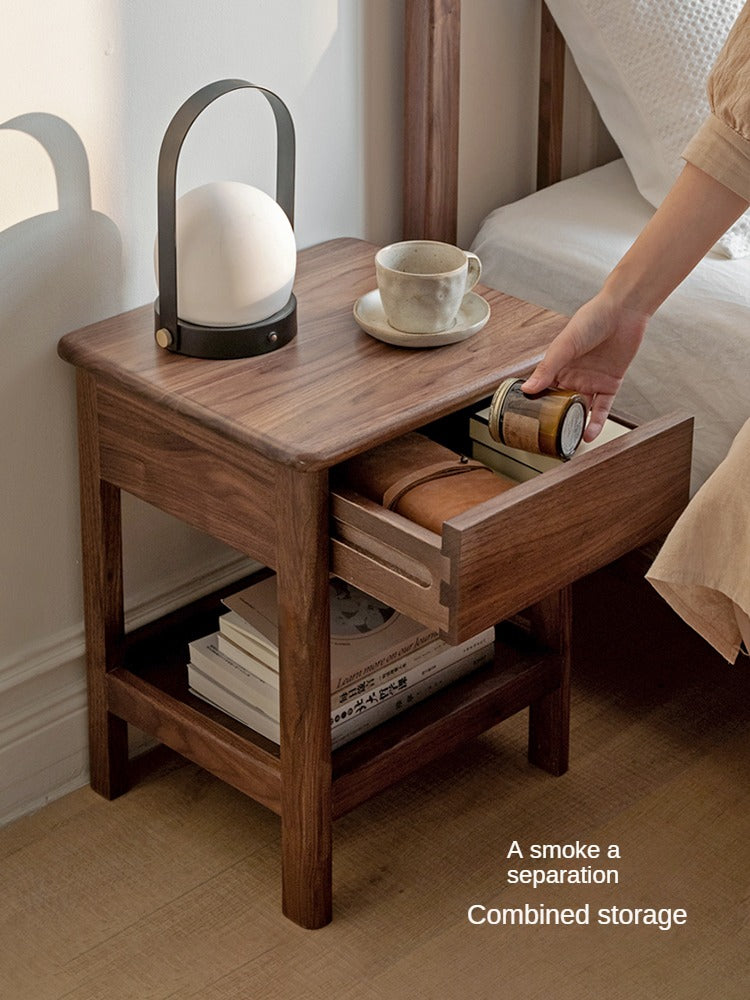 Black Walnut, Ash Bedside Storage Cabinet