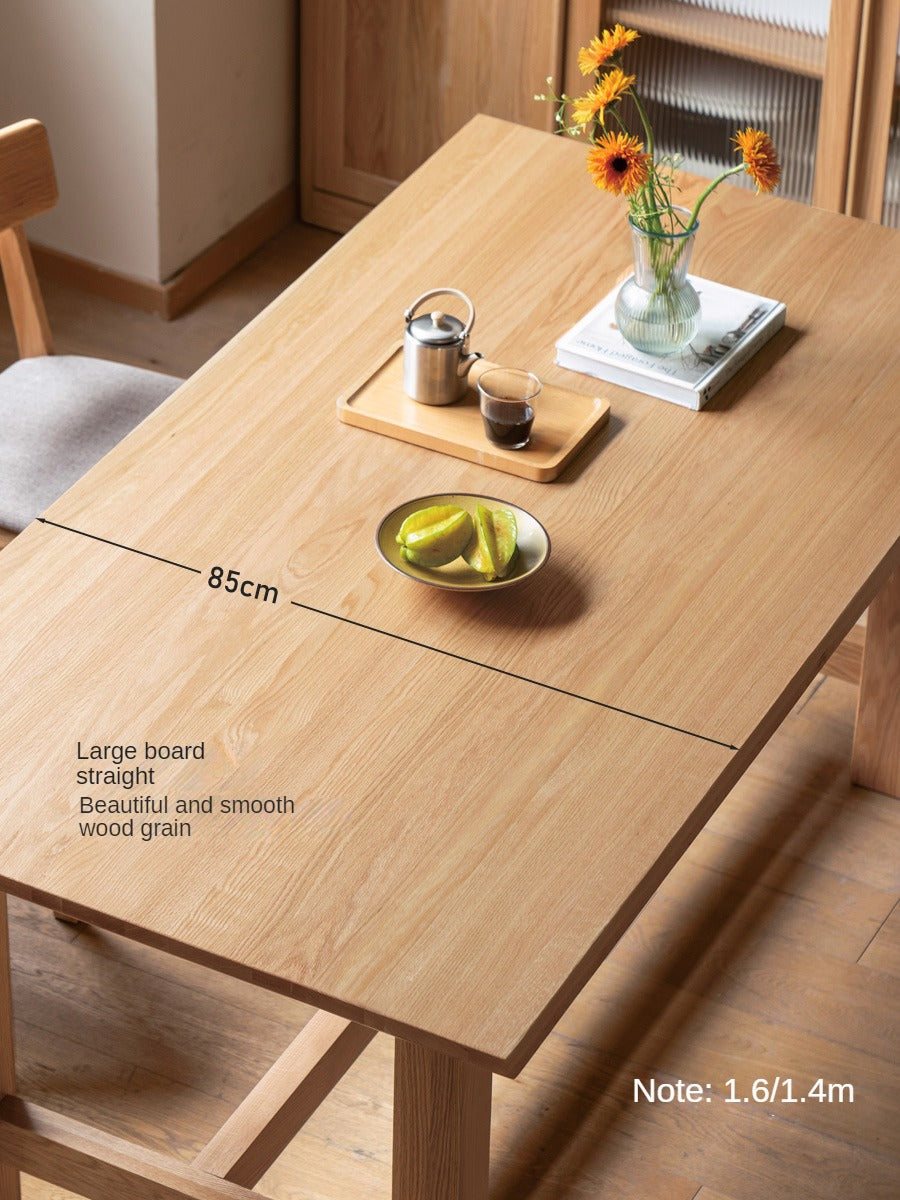 Oak, Ash, Poplar, Cherry Solid Wood Rustic Style Dining Table