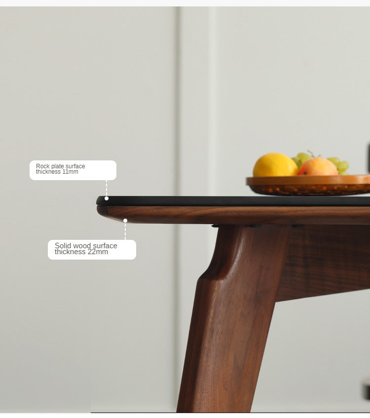 Black Walnut Solid Wood Slate North American Dining Table