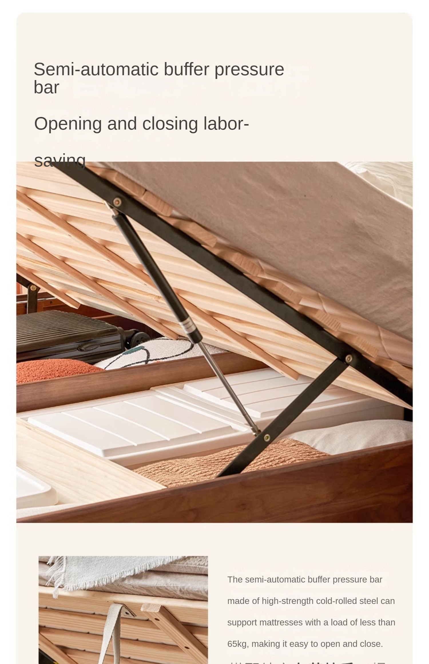 Black Walnut Solid Wood Platform Bed, Headboard-Free Box Bed