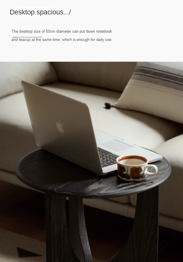 Oak Solid Wood Curved Leg Side Table