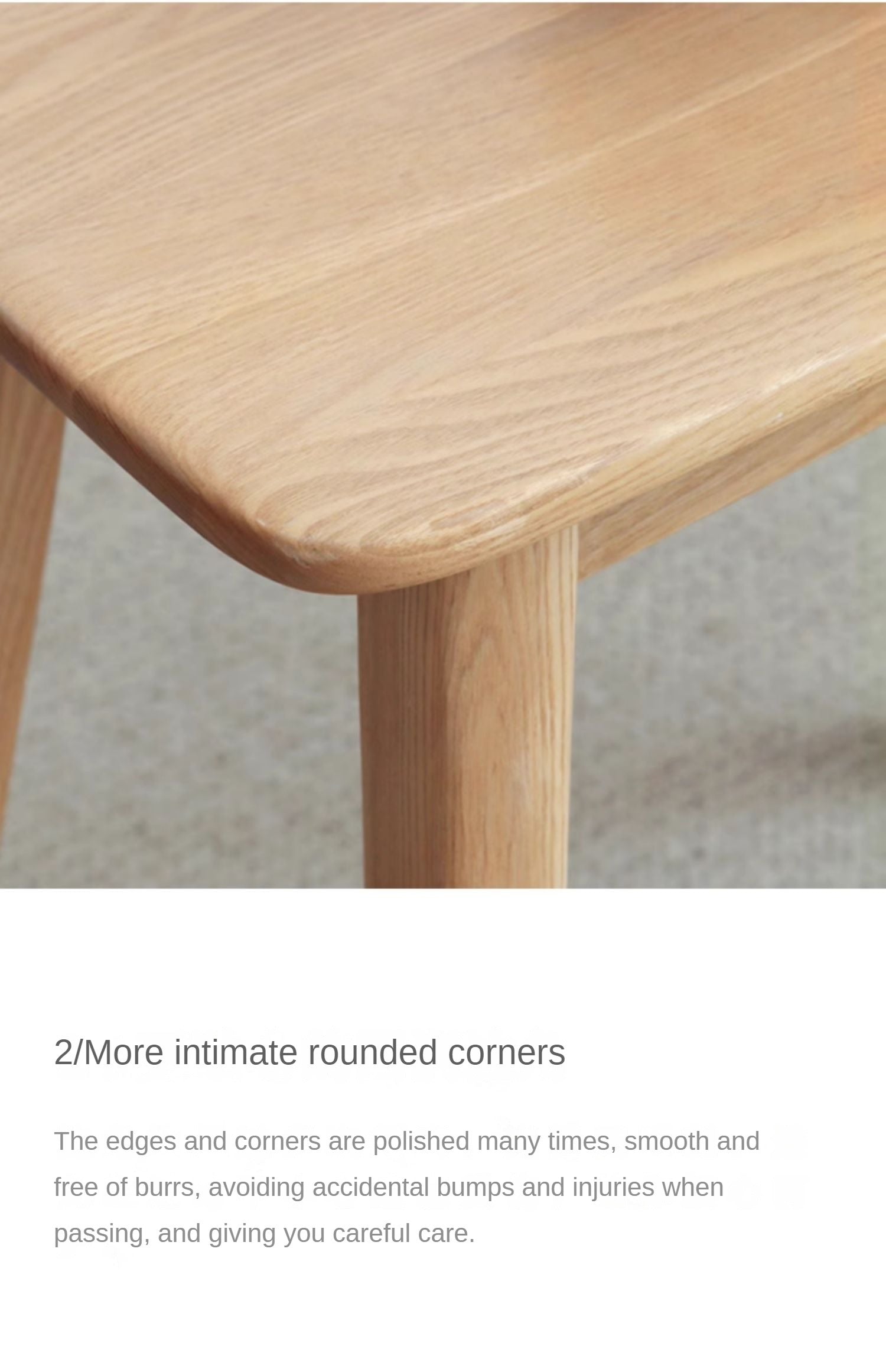 Ash, Oak Solid Wood Modern Makeup Stool