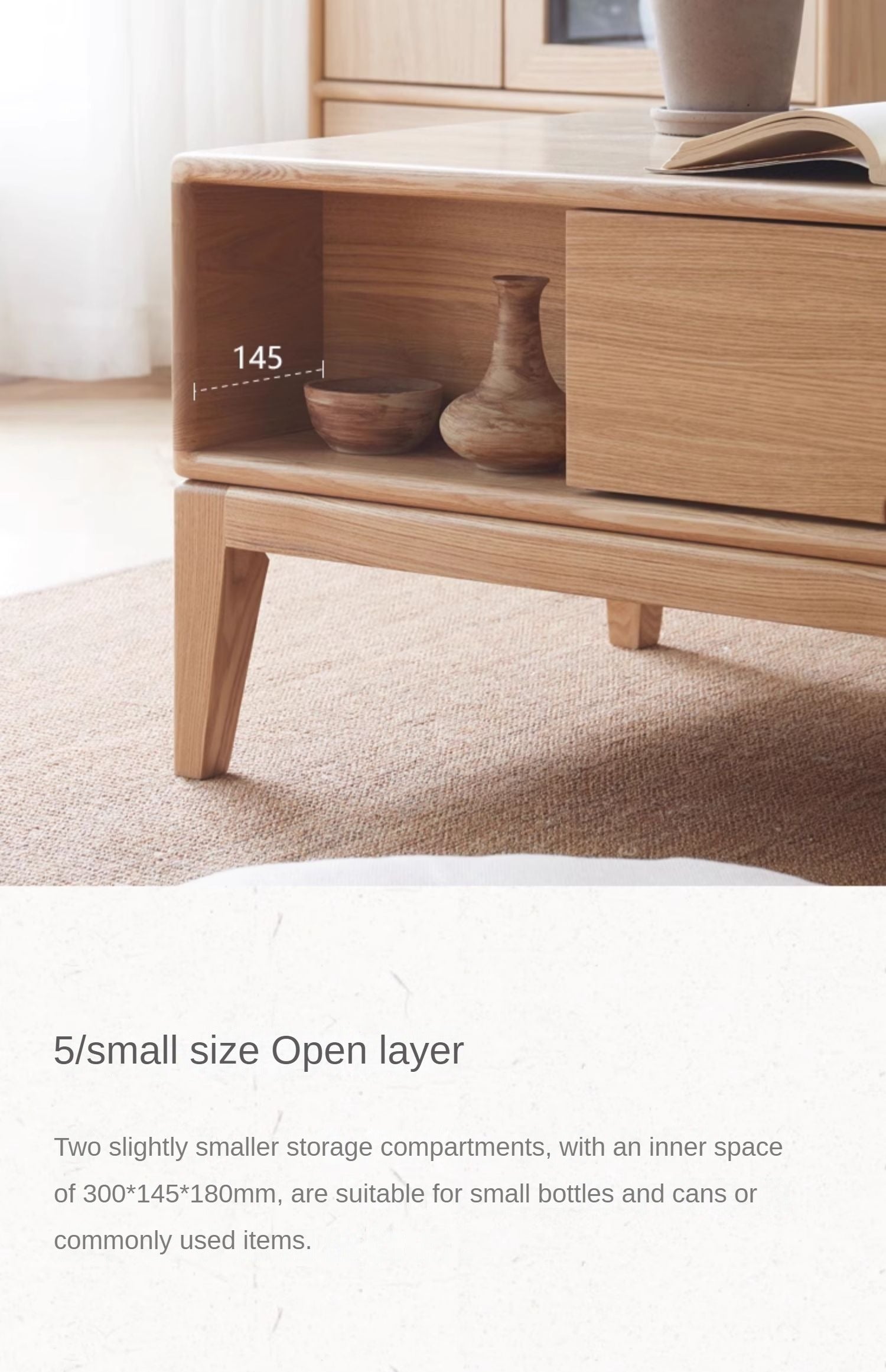 Ash Solid Wood New Style Modern Nordic Coffee Table