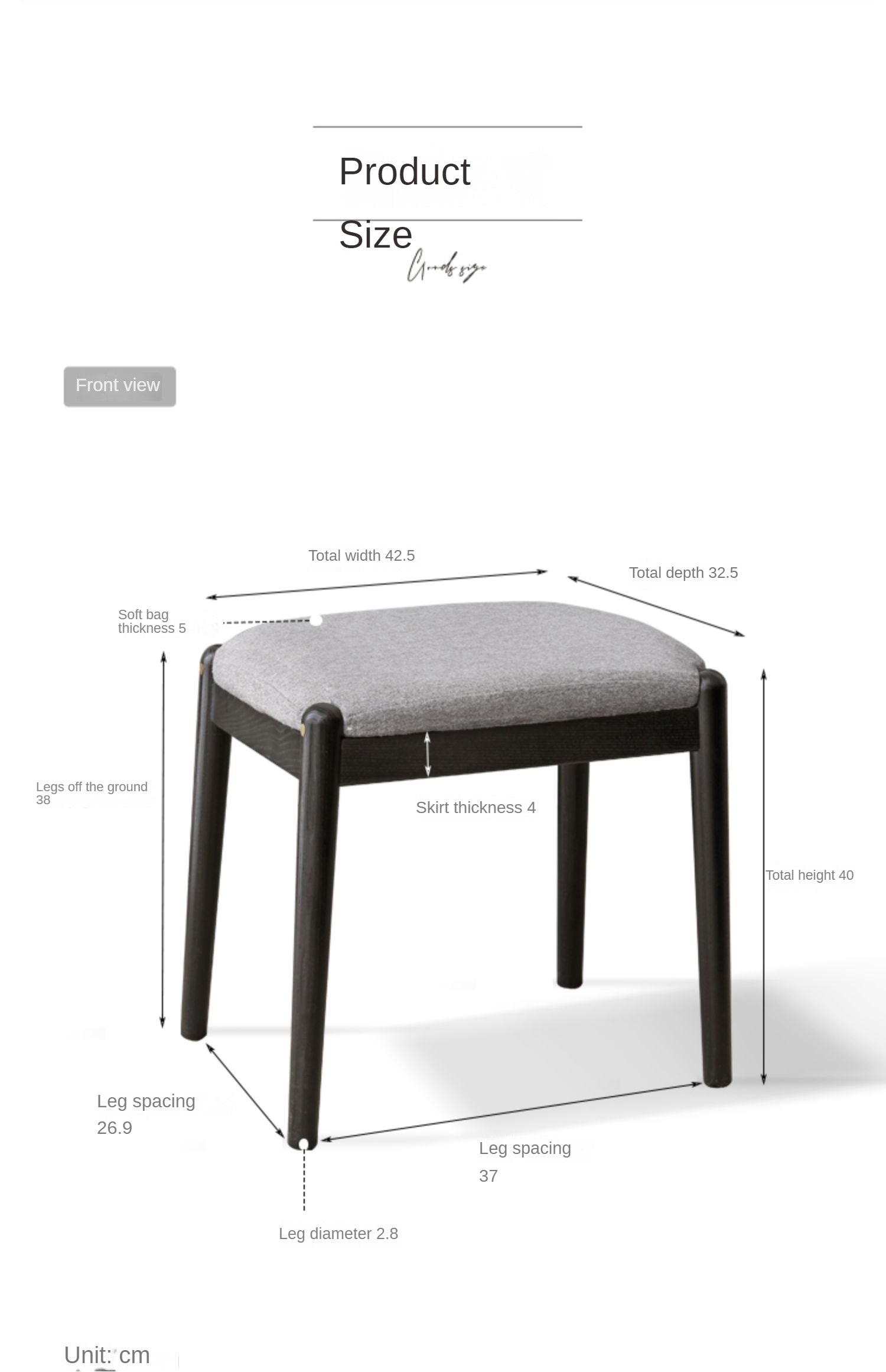 Oak, Birch Solid Wood Makeup Stool