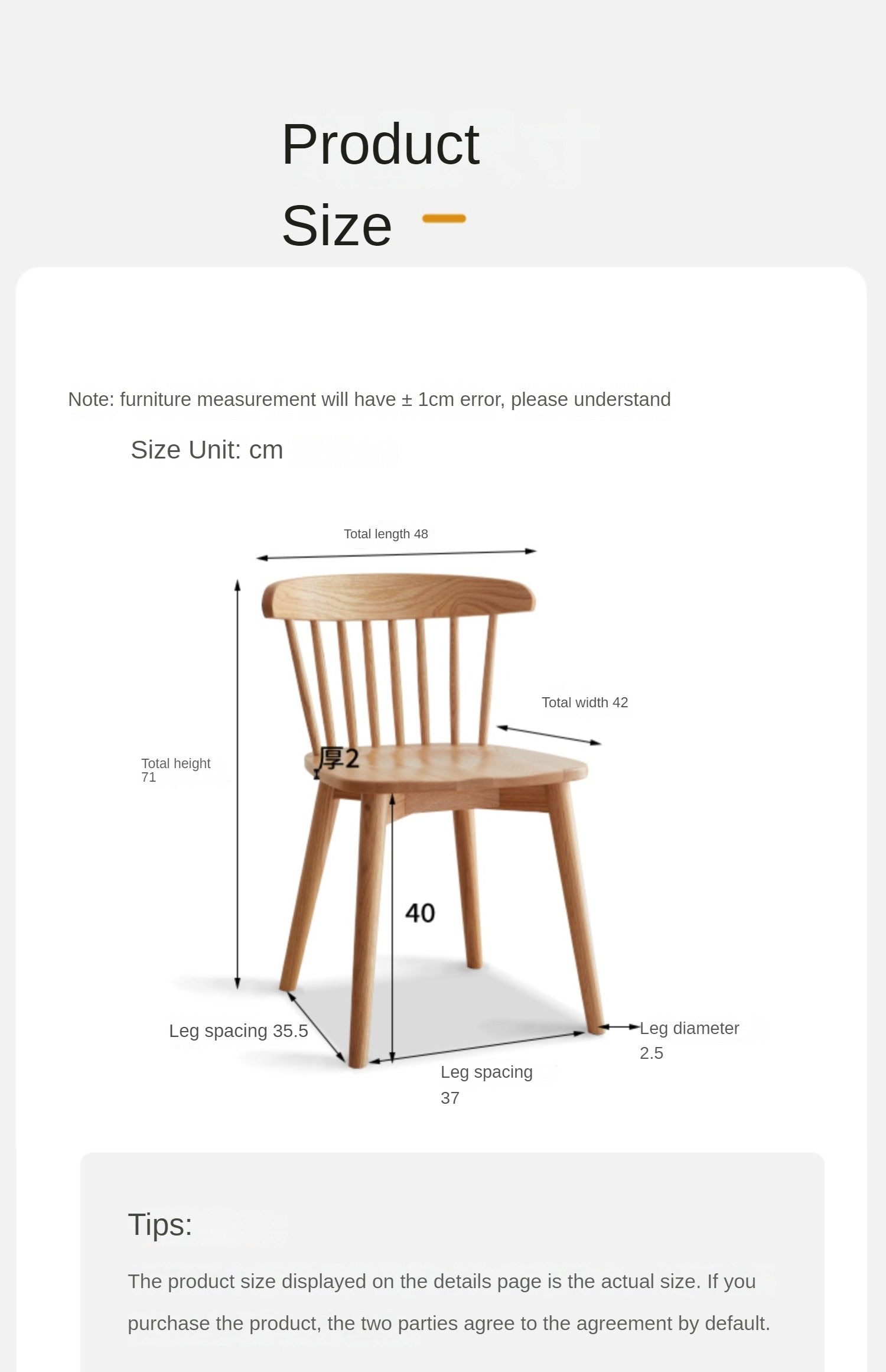 Oak Solid Wood 4 pcs set-Windsor Chair