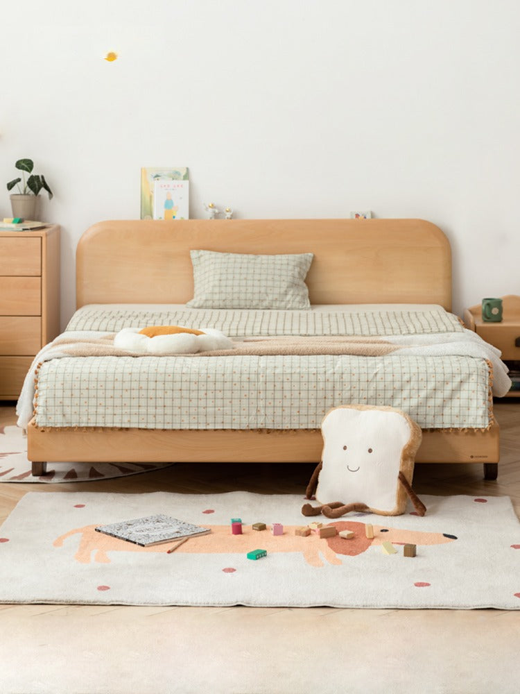 Oak solid wood children's bed<