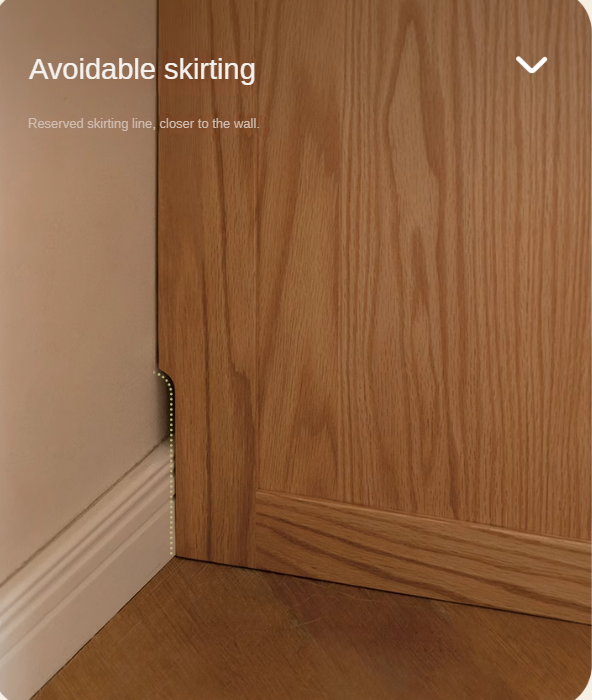 Oak Solid Wood Wardrobe Floor Combination Cabinet.
