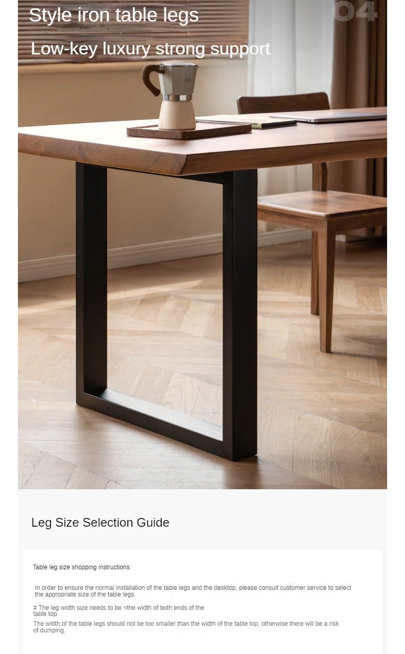 Black Walnut Solid Wood Natural Edge Large Board Dining Table