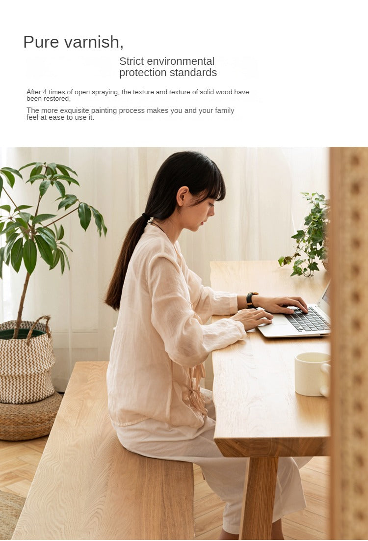 Ash Solid Wood Wabi Sabi Style Bench