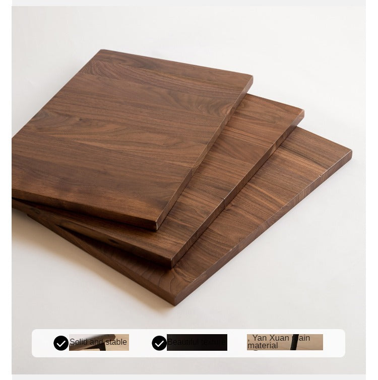 Black Walnut, Oak Solid Wood, Sandalwood Rock Slab Round Dining Table