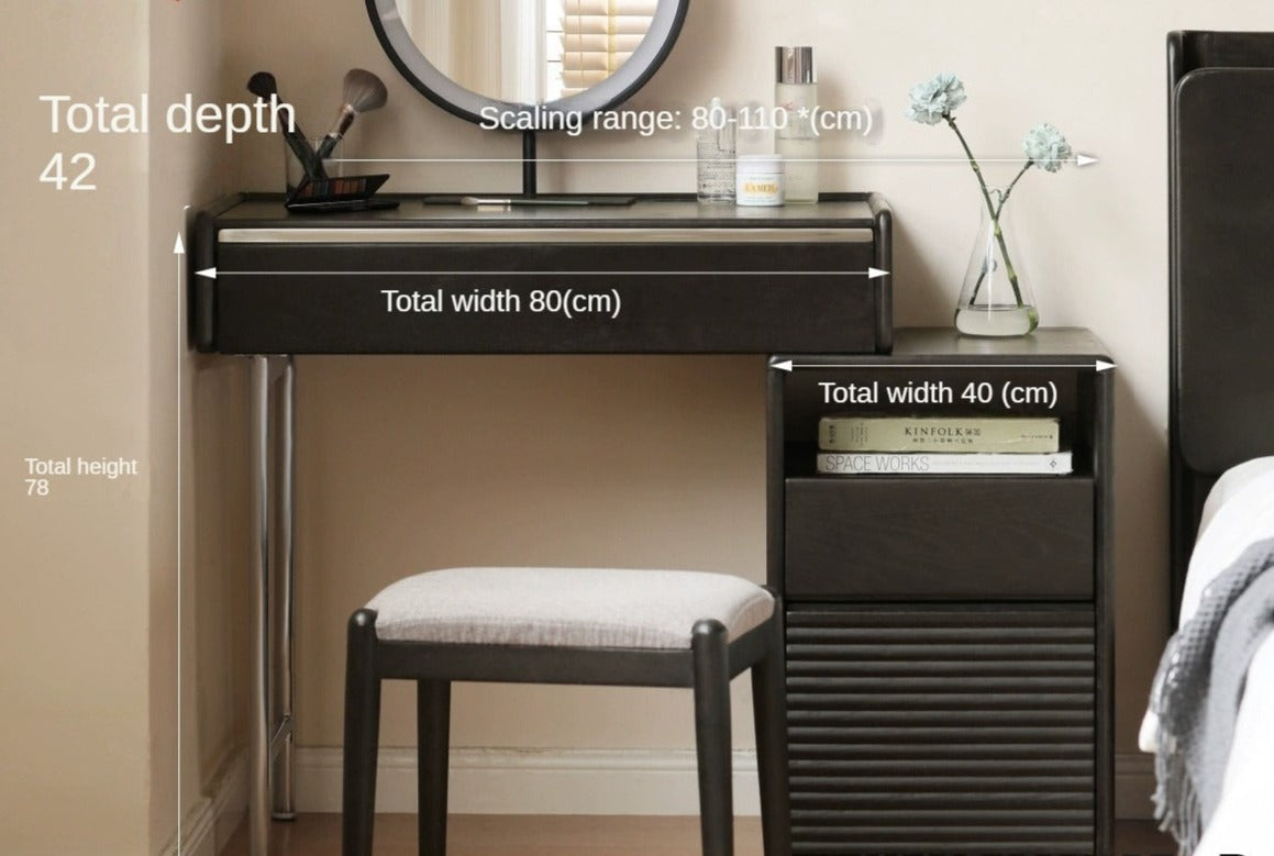 Oak Solid Wood Telescopic Dressing Table.