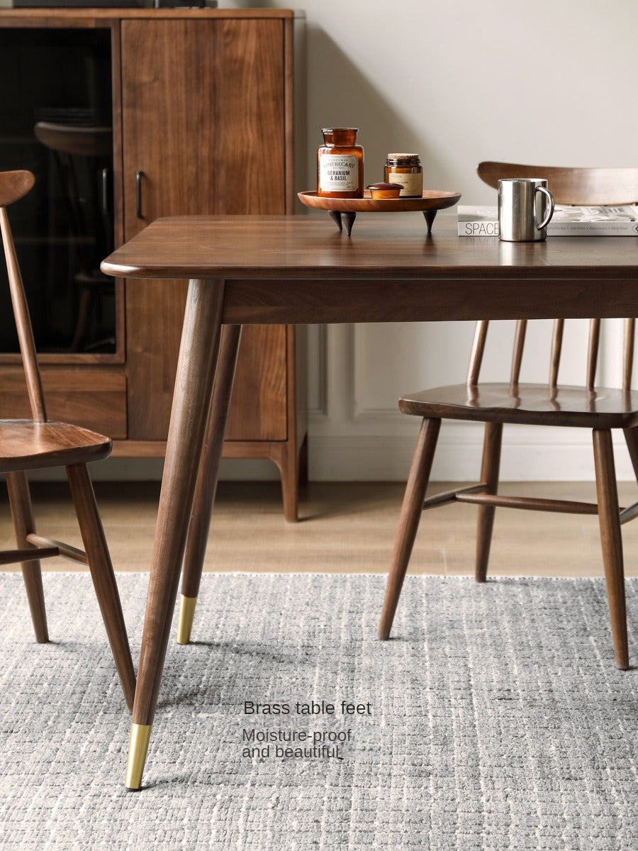 Black Walnut Solid Wood Light Luxori Dining Table