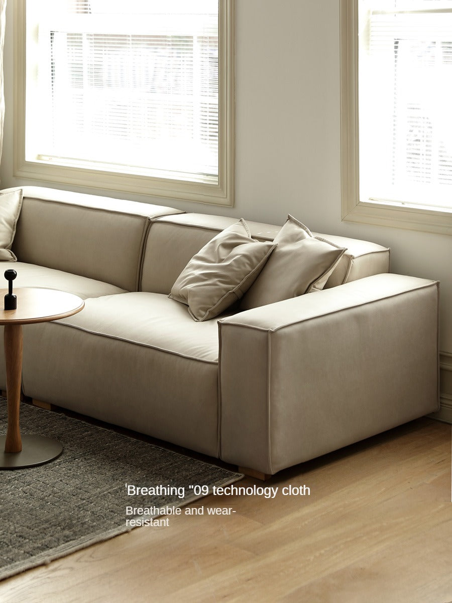 Luxury Сow Leather Sofa, Technical Fabric Sofa.