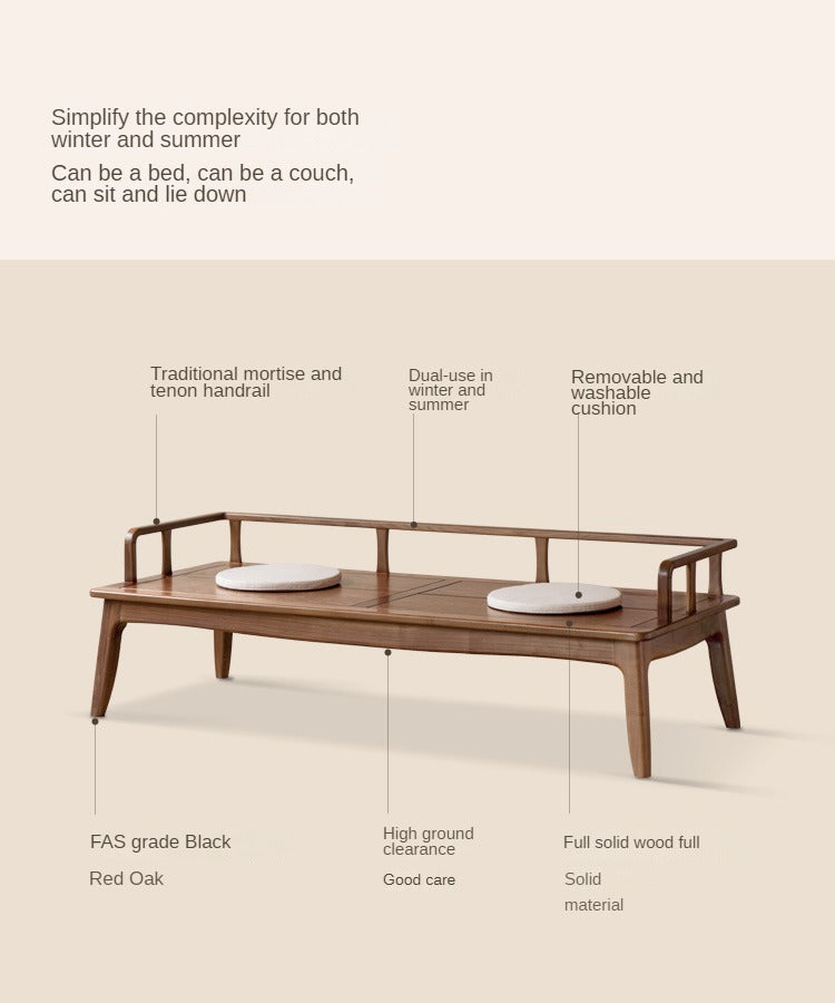 North American Black Walnut Solid Wood Dual Use Sofa.
