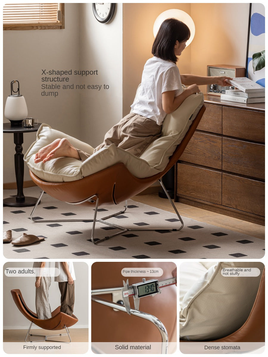 Leather Modern Simple Snail Armchair :