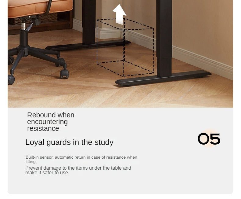 Black Walnut, Oak Solid Wood Electric Elevating Desk