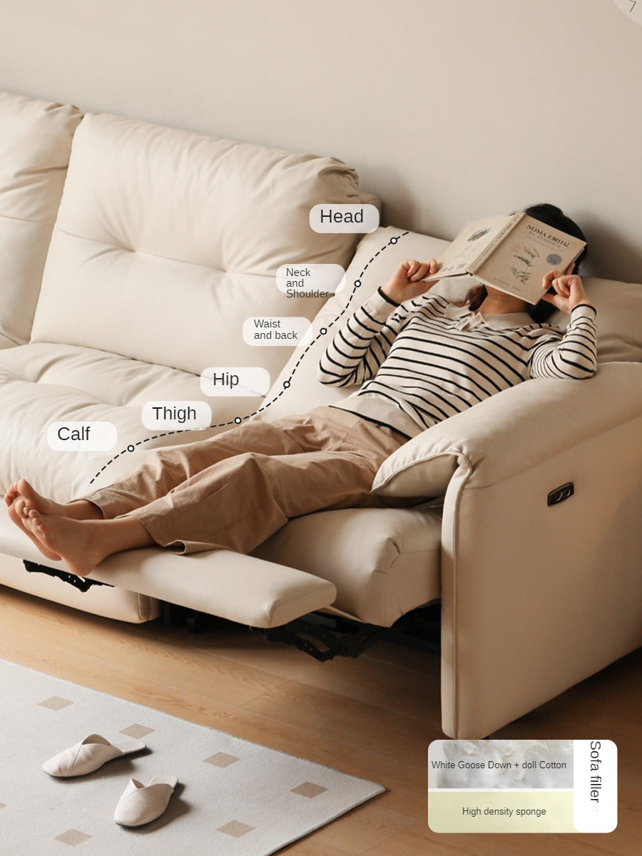 Fabric Electric White Cream Technology Functional Sofa.