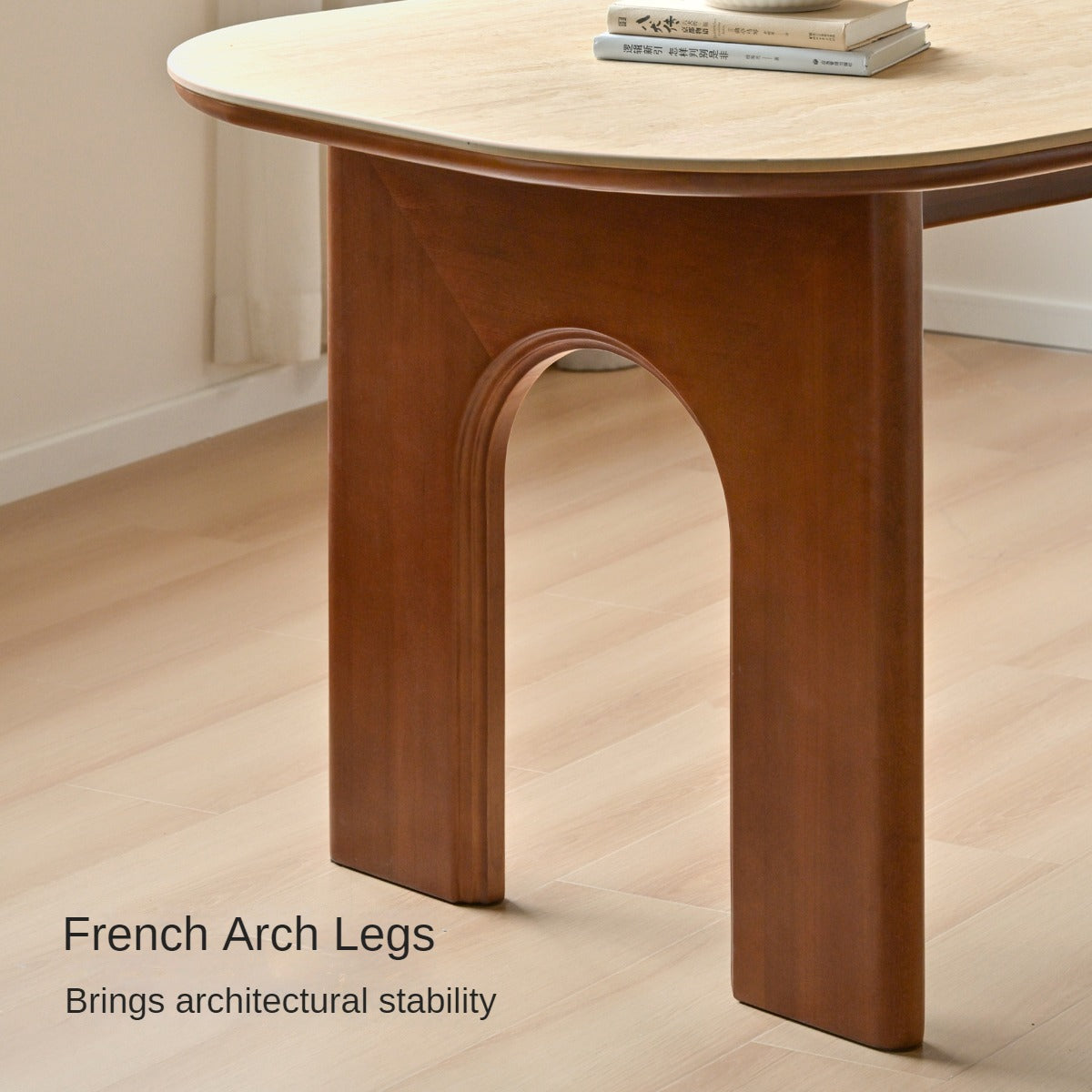 Poplar Solid Wood Rock French Retro Dining Table