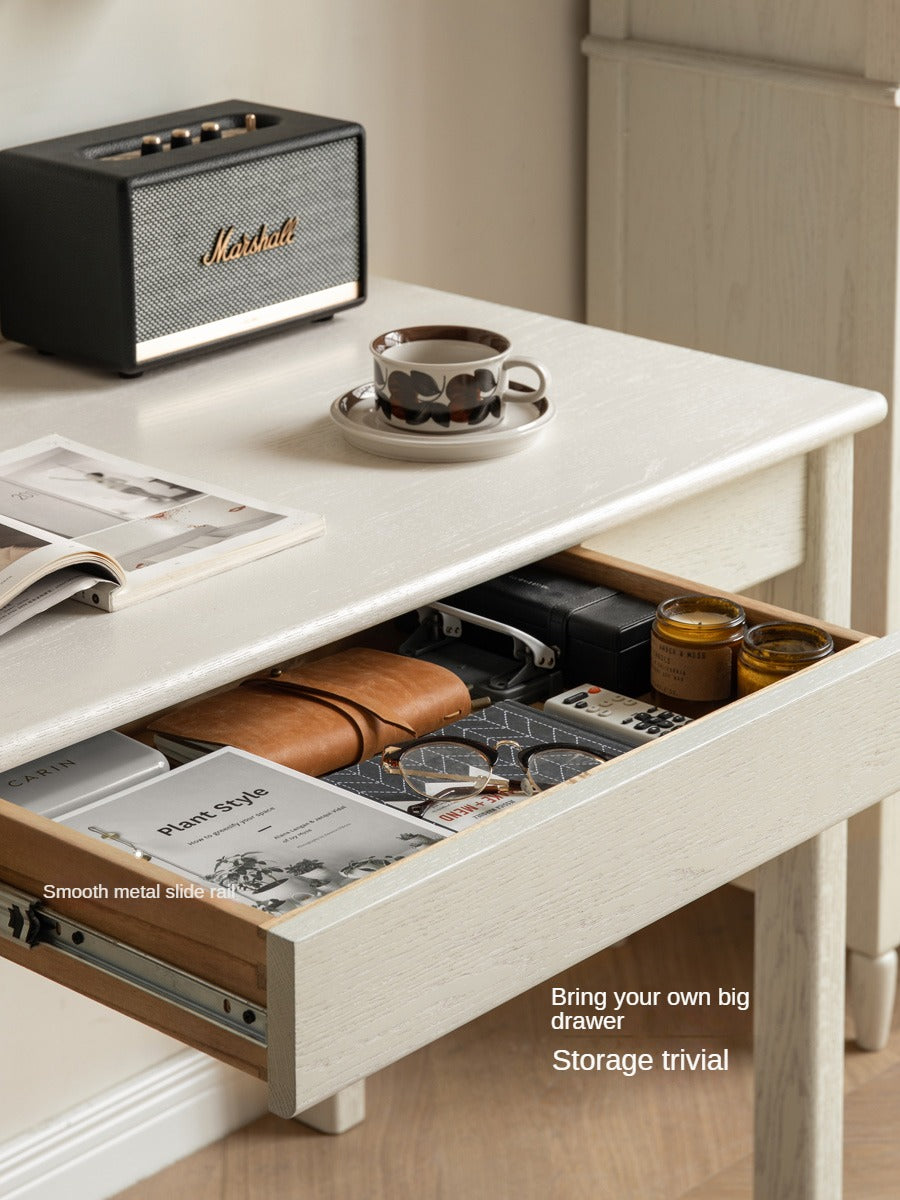 Oak Solid Wood Cream Style Office Desk